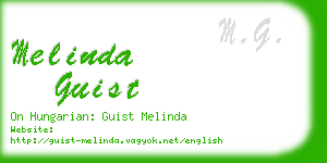 melinda guist business card